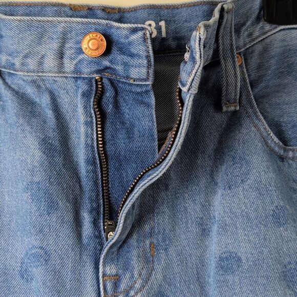 J. Crew Slouchy Boyfriend Denim Jeans Bandana Paisley Wash 90's Style Size 31 - Picture 3 of 14